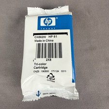 Genuine HP 61 Tri-Color Ink Cartridge CH562W - Factory Sealed Foil Expired