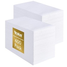 Vplus 600 Pack Paper Napkins, Soft Disposable Dinner 3 Large, WHITE