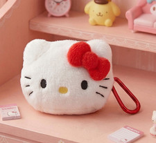 Sanrio Characters Hello Kitty Face Karabiner Mini Pouch Key Ring Bag Charm Soft