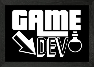 Game Dev Programmer Gamer Framed Wall Art Poster Canvas Print Picture