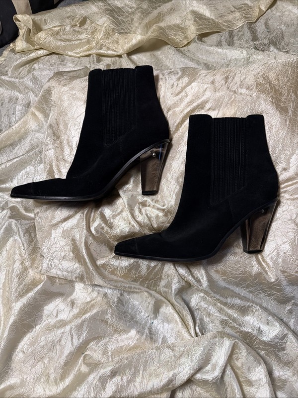 Good American Boots With A Clear Heel Size 13 Sold Out Great Condition Black su
