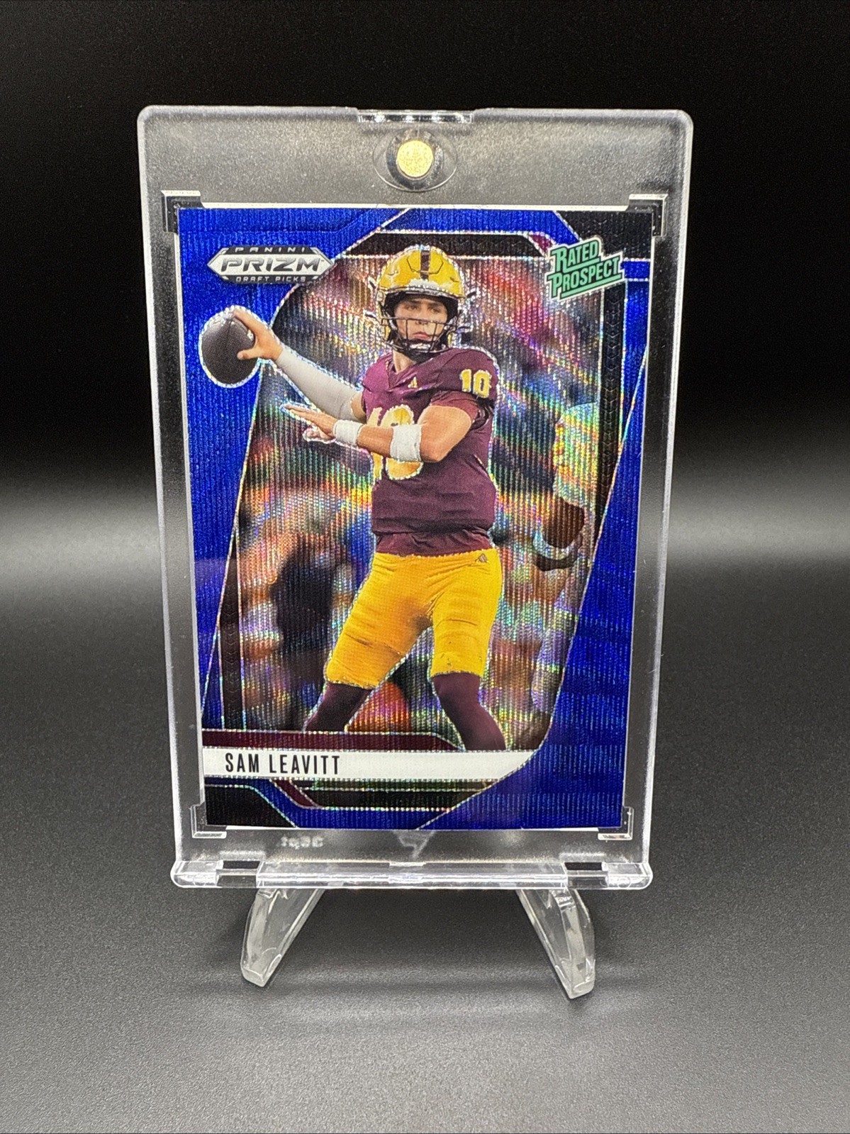 2025 Panini Prizm Draft SAM LEAVITT Rated Prospect Blue Wave Prizm /299 🔥 ASU