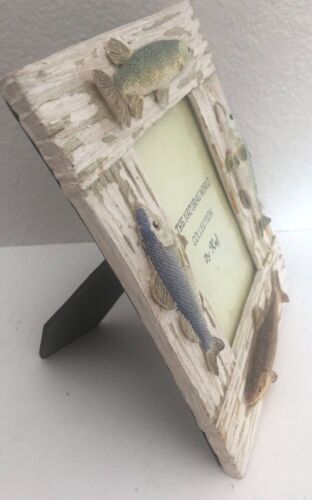 RAJ NATURAL WORLD 3D Trout FISH FRAME Easel For 4X6 Photo RUSTIC WOOD RESIN - Picture 5 of 9