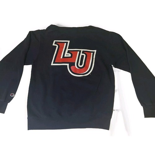 Vintage Champion Eco Liberty University Navy Sweatshirt Hoodie Mens Medium Y2K - 第 2/10 張圖片