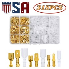 315PCS Automotive Electrical Wire Connectors male female Spade terminal US