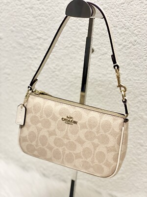 NWT Coach Nolita 19 In Signature Canvas CW426 Sand/Chalk | eBay
