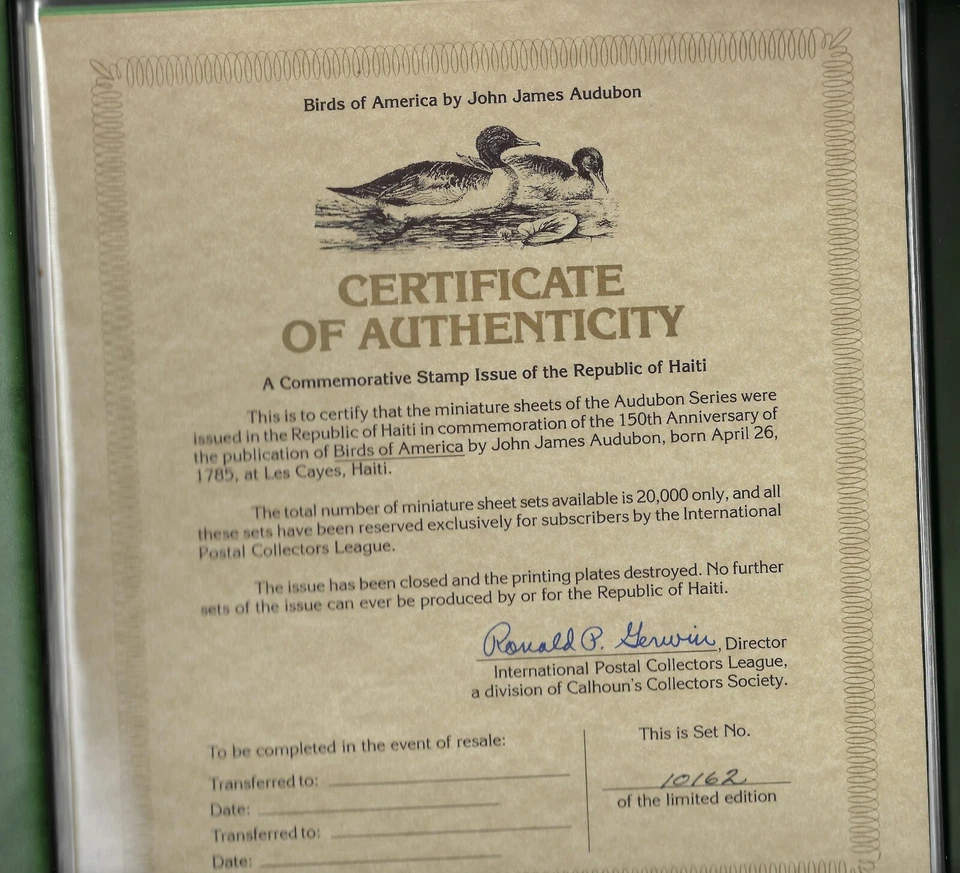 HAITI 1979 AUDUBON BIRDS OF AMERICA A SET OF 15 MINATURE SHEETS ON THE OCCASION - Image 2 of 4