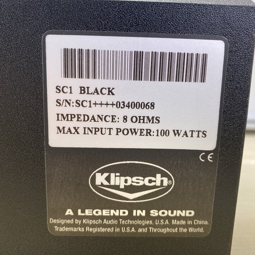 Altavoz central Klipsch Synergy SC-1 100W 8 ohmios probado y funcionando - Imagen 7 de 13