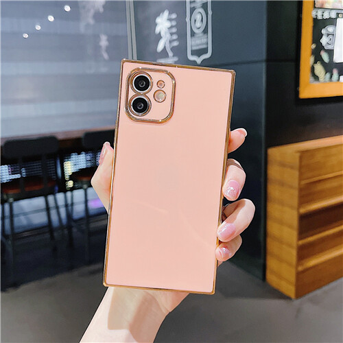 Square Plating Soft Cover For iPhone 16 Pro Max 15 Plus 14 13 12 11 Fashion Case - Bild 17 von 22