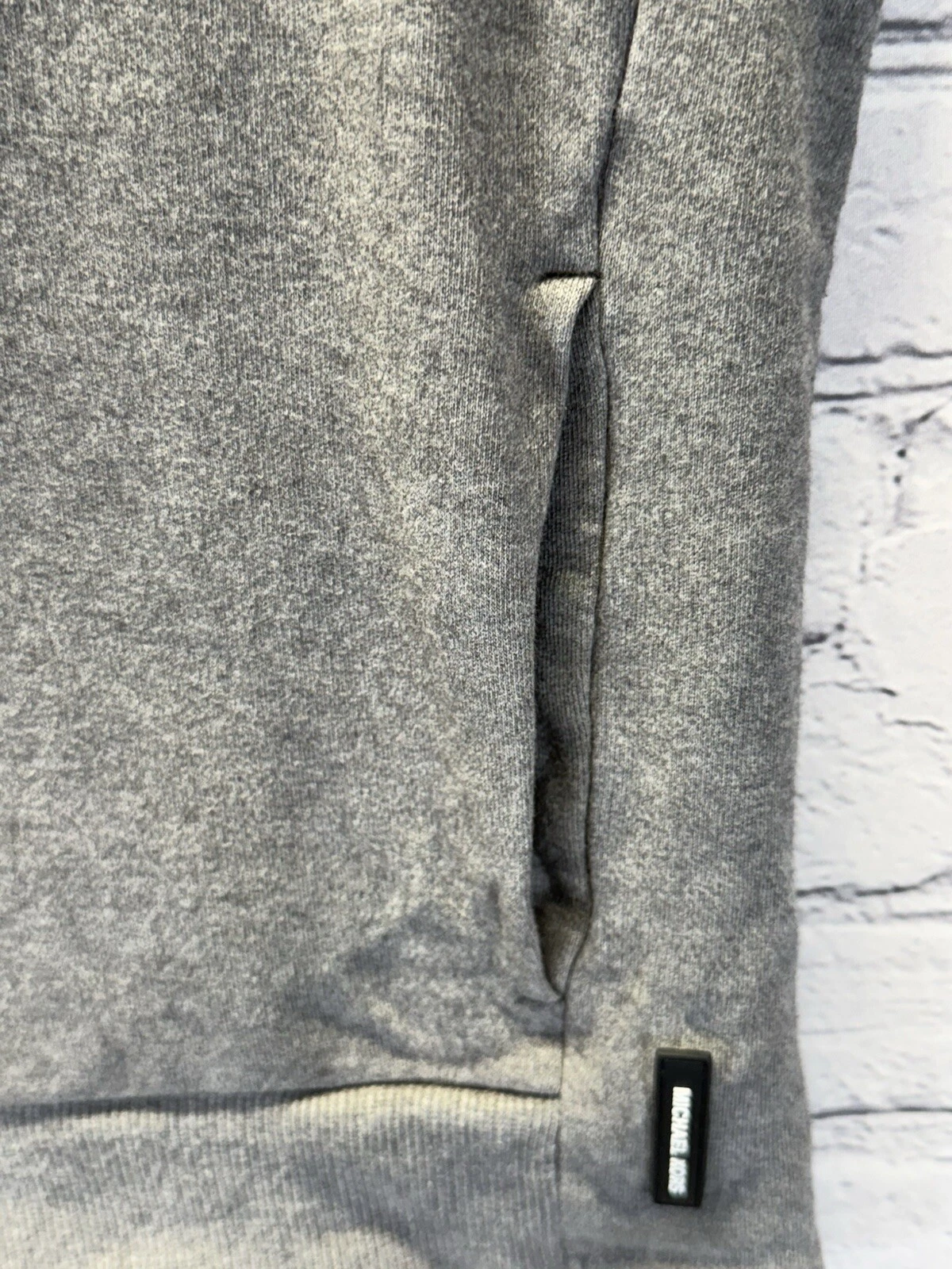 Michael Kors Felpa con Cappuccio Senza Maniche Full Zip Grigio Uomo Taglia S
