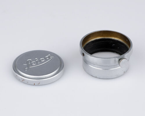 Leica Leitz ELMAR 50mm f3.5 50/3.5 anno 1952 obiettivo attacco LTM SCALA ROSSA + tappo + cappuccio - Foto 8 di 10
