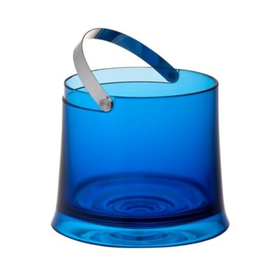 Qualy Design Blue Plastic Ice Bucket NEW in box