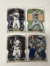 2023 Bowman Draft A's RC Team Set Jacob Wilson Cole Miller Jonah Cox Dettmer (4)