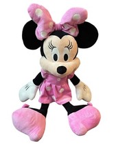 Disney Minnie Mouse Large 24" Plush Stuffed Animal Toy Pink Polka Dot Dress