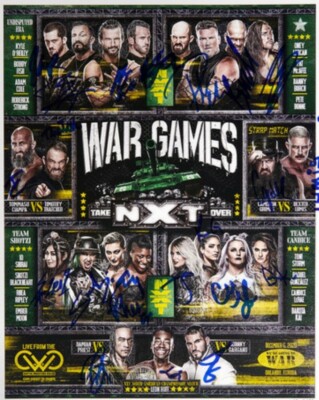 WWE NXT TAKEOVER 2020 SIGNED WARGAMES FIGHT MATCH CARD POSTER ADAM