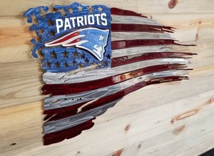 New England Patriots Handmade Metal Flag Wall Art Husband Man Guy Christmas Gift Ebay