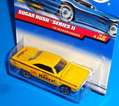 Hot Wheels 1999 Sugar Rush Series II #969 70 Roadrunner Yellow w
