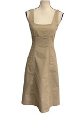 Banana Republic Women’s Fit & Flare Dress Tan Lined Sleeveless Size 0