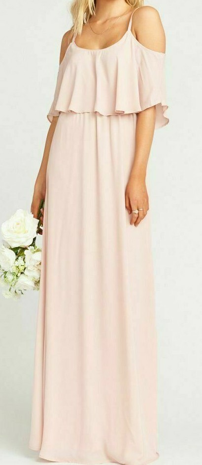 ＊yuma＊　0519 Show Me Your MuMu Caitlin Ruffle Maxi Dress Dusty Blush Crisp