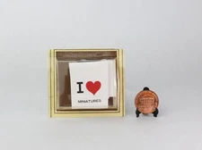 Vintage Concord Miniatures 'I Love Miniatures' Shopping Bags, NOS 1:12 Dollhouse