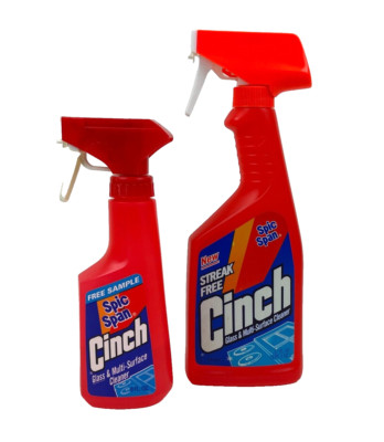 2 Pack Spic & Span Cinch Glass Original Streak free 17oz & 1/4 of 8 oz 1991