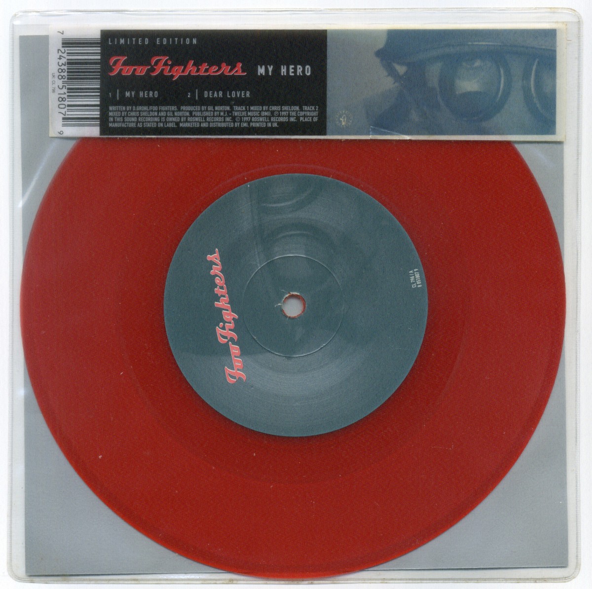 英7” Foo Fighters My Hero / Dear Lover CL796 ROSWEL /00080 7