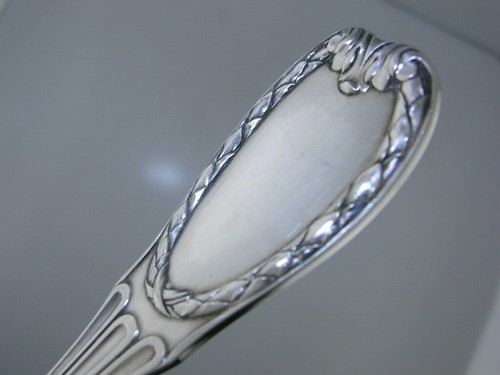 Rare 6 French Sterling Silver Melon Forks Knives unusual form Robert Linzeler - Picture 5 of 10