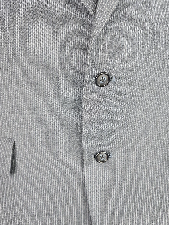 Christian Dior винтажный синий белый в тонкую полоску 42R костюм куртка G2U - Изображение 2 из 4