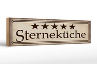 Holzschild Spruch 46X10 Cm 5 SterneküChe Geschenk Holz Deko Schild