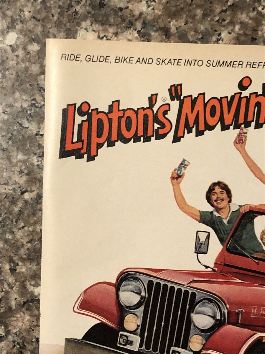 1980 Lipton Iced Tea PRINT AD Jeep CJ-7 Laredo VTG 80s Movin' On 1980 Lipton Iced Tea PRINT AD Jeep CJ-7 Laredo VTG 80s Movin' On