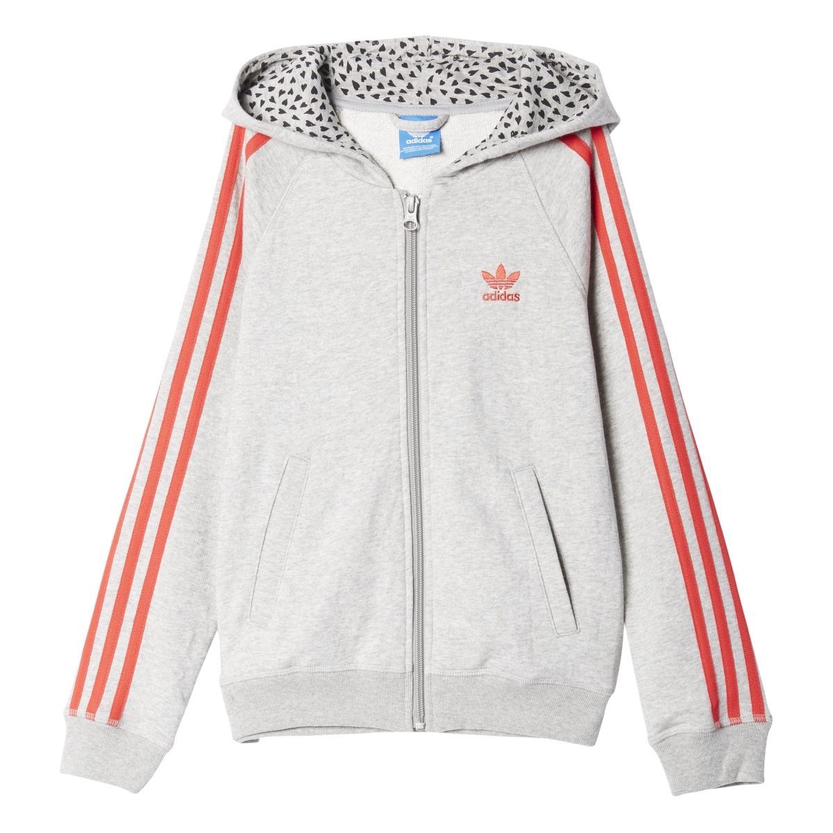 NWT Adidas Originals YWF Trefoil Junior Girls Hoodie LARGE S96086