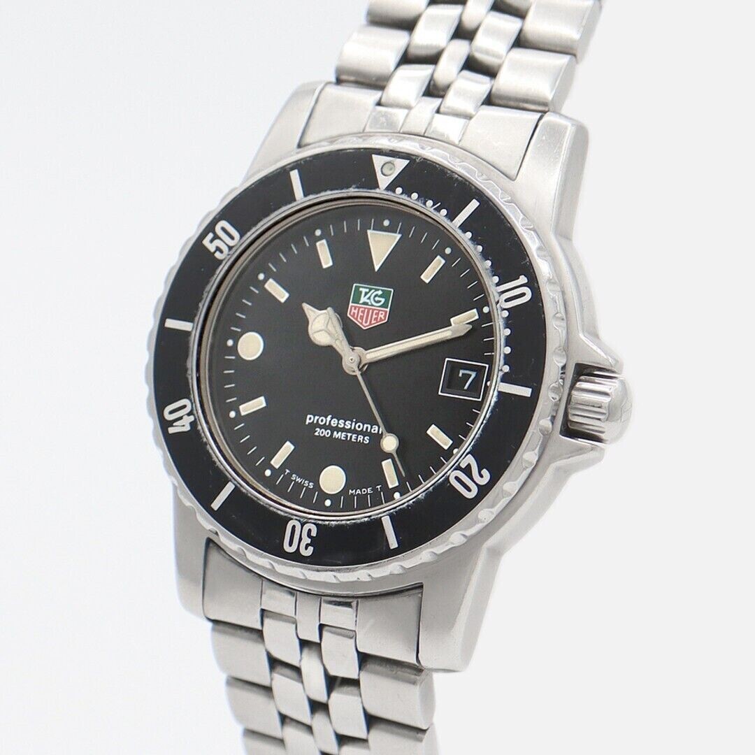 TAGHEUERタグホイヤープロフェッショナル 1500 WD1210-G-20 TAG HEUER 1000 PROF WD1210-G-20 BLACK DIAL STAINLESS STEEL