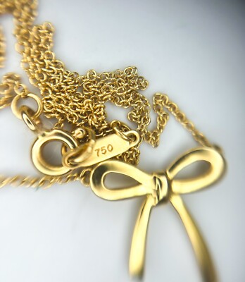 Tiffany&Co. Ribbon/Bow Pendant 18K #311795T12B KGrHqJ_owFD9m_izSBRKpED5Z2Q_60  main image 4