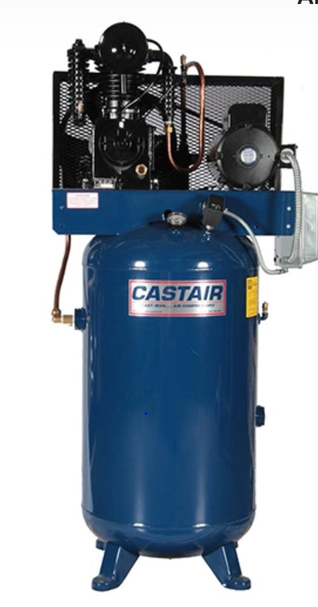 Castair 7.5HP Garage Air Compressor 2 Stage Commercial Quincy Schultz Ingersoll