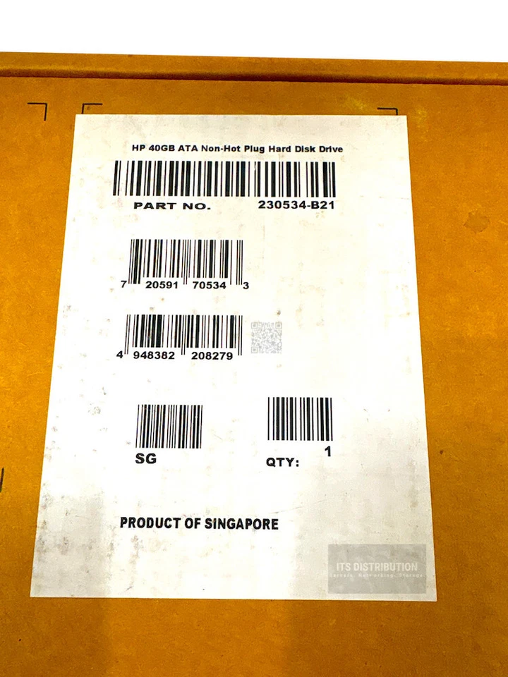 230534-B21 I New HP 40 GB 3.5" Non-Hot Plug Internal Hard Drive IDE ATA 7200 - Image 2 of 4