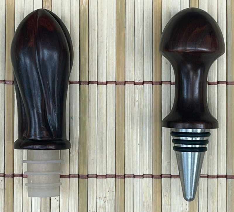 Wood Wine Bottle Stopper Handmade in NC North Carolina USA Stop Tucker Garrison