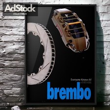 90s Authentic Official Brembo Brake Ad Poster Calipers Kit 6pot 8pot Pad Cover