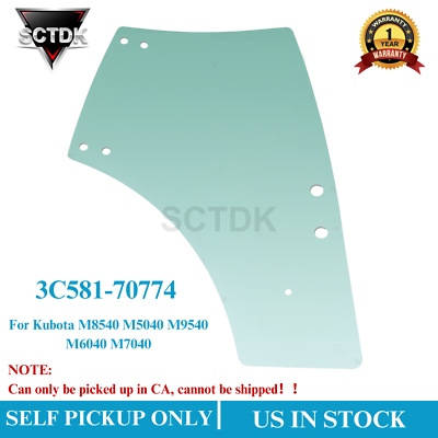Left Hand Cab Glass Door 3C581-70774 fits Kubota M8540 M5040 M9540
