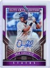 Omar Carrizales 2015 Panini Elite Extra Edition Purple Auto 66/75