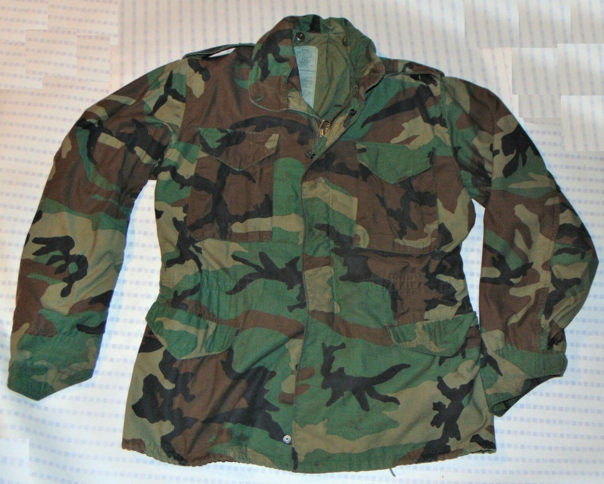 GENUINE US MILITARY 1984 CAMOUFLAGE M-65 FIELD JACKET! ZIPPER