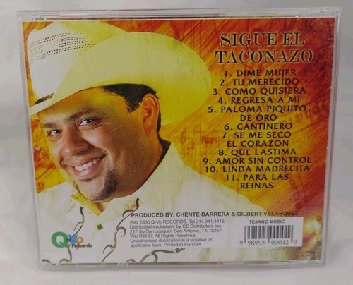 Chente Barrera: Sigue El Taconazo (CD). TEJANO MUSIC RARE OOP 🤠 - Picture 2 of 5