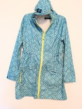 Prana Portia Waterproof Breathable Women's Jacket Sz S Hooded Ruched Waistline