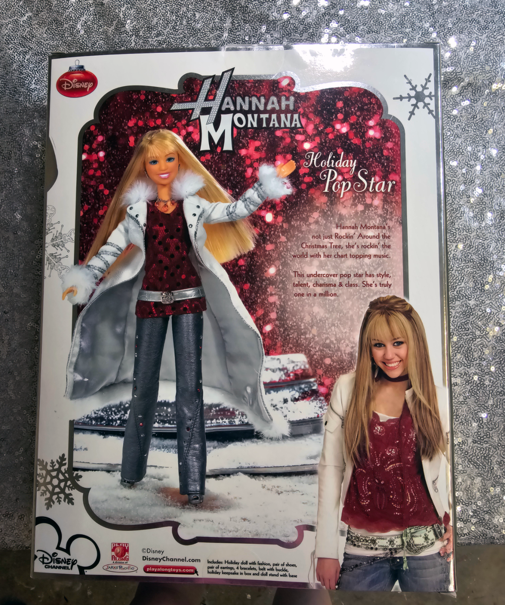 未開封品Hannah Montana フィギュア Doll 人形 バービーレア品 Disney Hannah Montana Holiday Star 2008 Silver Edition Miley Cyrus