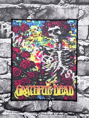 SMALL SEW ON PRINTED PATCH BATTLE JACKET ~ 12.5 x 15.5cm ~ GRATEFUL DEAD