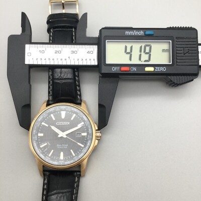 Citizen Eco-Drive World Time Watch Men 42mm Gold Tone E784