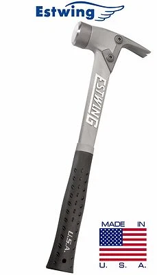Estwing AL-PRO 14oz Forged Aluminium Nail Hammer With Steel Face & Claw, ALBK