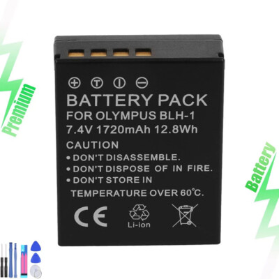 Premium Fully Decoded BLH1 Battery for Olympus OM-D E-M1 Mark II, E-M1 III BLH-1