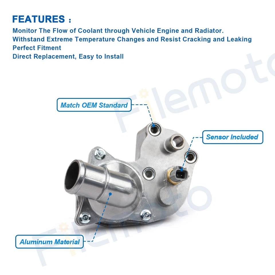 Conjunto de carcasa de termostato de aluminio 4,0 L Ford Explorer Mountaineer 02-10⭐⭐⭐⭐ Foto 2 de 4