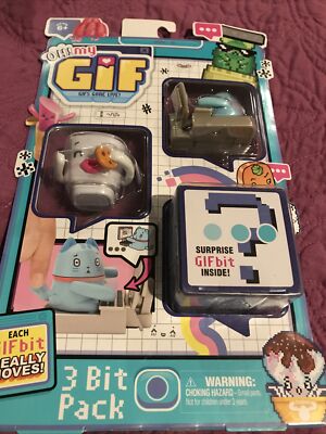 Oh My GIF~GIFS Gone Live~3 Bit Pack~Animated Figures~Cat~New Factory Sealed ~