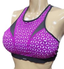 Victorias Secret VSX Unlined Strappy Racerback Sports Bra Purple New